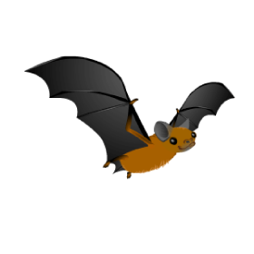 A flying bat illustration