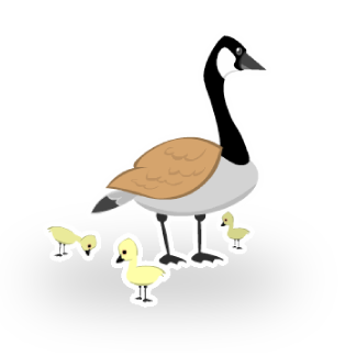 A wild goose illustration