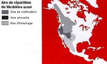 La répartition du Merlebleu azuré