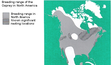 Breeding range of Osprey