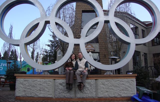 Woodrow the HWW Beaver cleared his calendar for the Olympics!