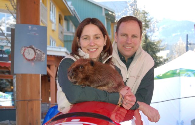 Woodrow the HWW Beaver cleared his calendar for the Olympics!