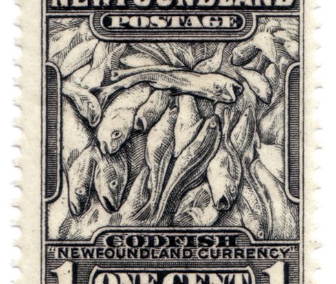 Canadian stamp showing cod